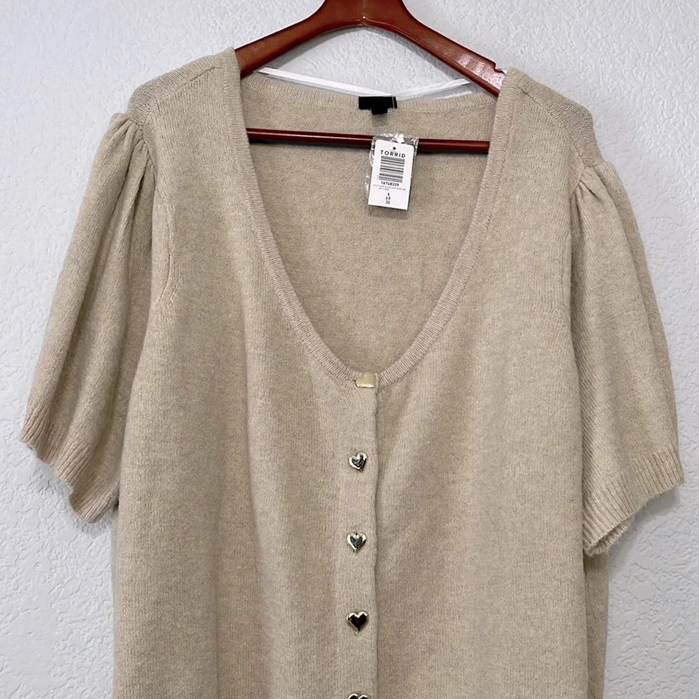 Torrid Vegan Cashmere Crop Cardigan Sweater